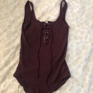 Plum American Eagle Tie Body suit (Medium)
